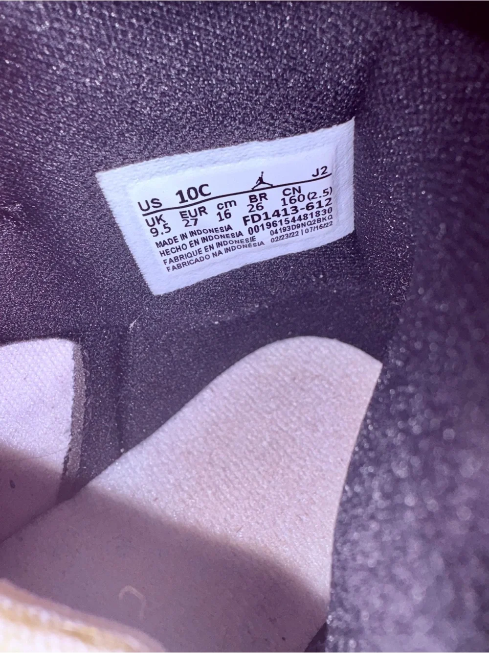 Nike Air Jordan 1 Retro High “Lost and Found” OG Toddler  10C